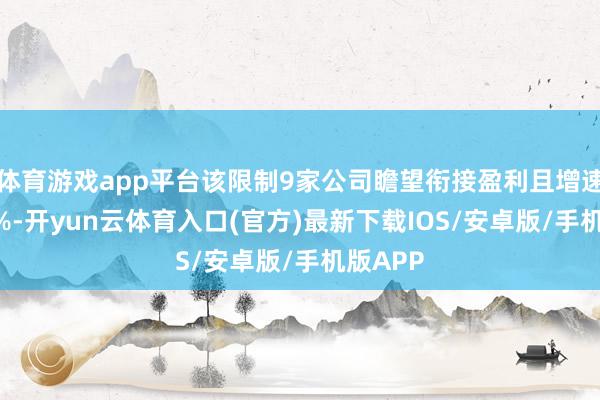 体育游戏app平台该限制9家公司瞻望衔接盈利且增速超100%-开yun云体育入口(官方)最新下载IOS/安卓版/手机版APP