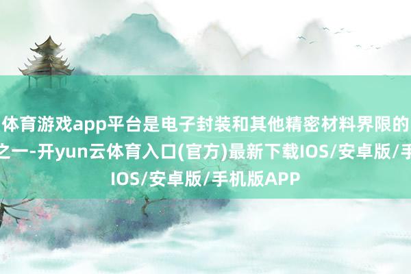 体育游戏app平台是电子封装和其他精密材料界限的进犯助剂之一-开yun云体育入口(官方)最新下载IOS/安卓版/手机版APP