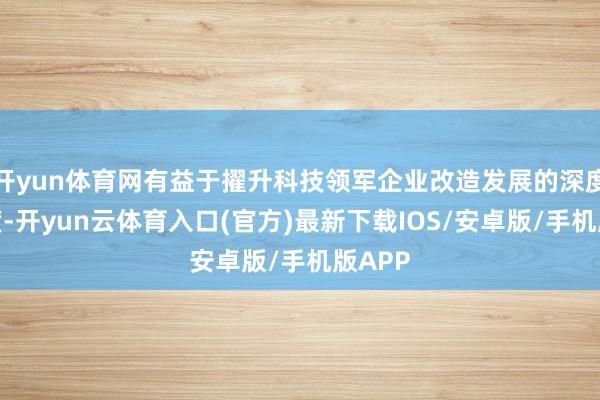 开yun体育网有益于擢升科技领军企业改造发展的深度和厚度-开yun云体育入口(官方)最新下载IOS/安卓版/手机版APP
