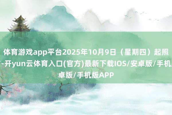 体育游戏app平台2025年10月9日（星期四）起照常开市-开yun云体育入口(官方)最新下载IOS/安卓版/手机版APP