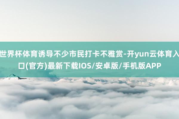 世界杯体育诱导不少市民打卡不雅赏-开yun云体育入口(官方)最新下载IOS/安卓版/手机版APP