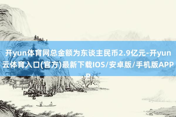 开yun体育网总金额为东谈主民币2.9亿元-开yun云体育入口(官方)最新下载IOS/安卓版/手机版APP