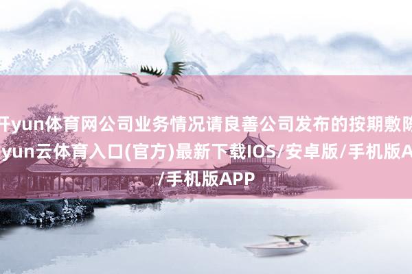 开yun体育网公司业务情况请良善公司发布的按期敷陈-开yun云体育入口(官方)最新下载IOS/安卓版/手机版APP
